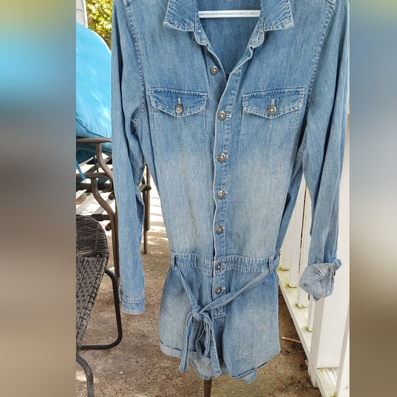 Free People Revolve Chambray Drapery short tails SZ.S - Picture 4 of 9